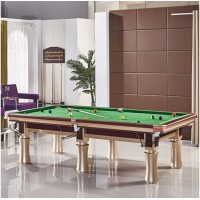 健伦（JEEANLEAN）台球桌 标准成人家用 大圆腿桌球台 大圆腿金色 标准款