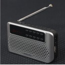 飞利浦(PHILIPS) SBM120 SLV 插卡音箱 便携小音响 FM收音机 音乐MP3外响播放器 银色