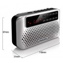 飞利浦(PHILIPS) SBM120 SLV 插卡音箱 便携小音响 FM收音机 音乐MP3外响播放器 银色
