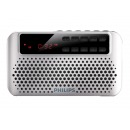 飞利浦(PHILIPS) SBM120 SLV 插卡音箱 便携小音响 FM收音机 音乐MP3外响播放器 银色