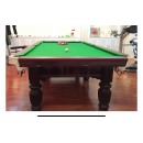 健伦（JEEANLEAN） 台球桌标准成人家用桌球台美式黑八落袋台球案中式二合一乒乓球 高档款 （金/银/棕）