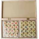 中国象棋木质套装大号木连盘 便携棋盘可折叠实木棋子 直径3.8厘米棋子