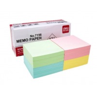 得力（deli）12本彩色便利贴粘性便签纸