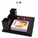 2019年木质仿红木台历架 365天小知识记事日历芯简约笔筒摆件