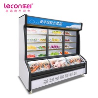 乐创（lecon）工程款麻辣烫点菜柜 果蔬肉类展示冰柜(上冷藏下冷冻)立式冷柜 2.0米双