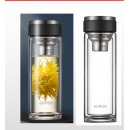 苏泊尔 SUPOR 双层耐热玻璃杯 尚系列330ml 乌木黑 KC33DV10